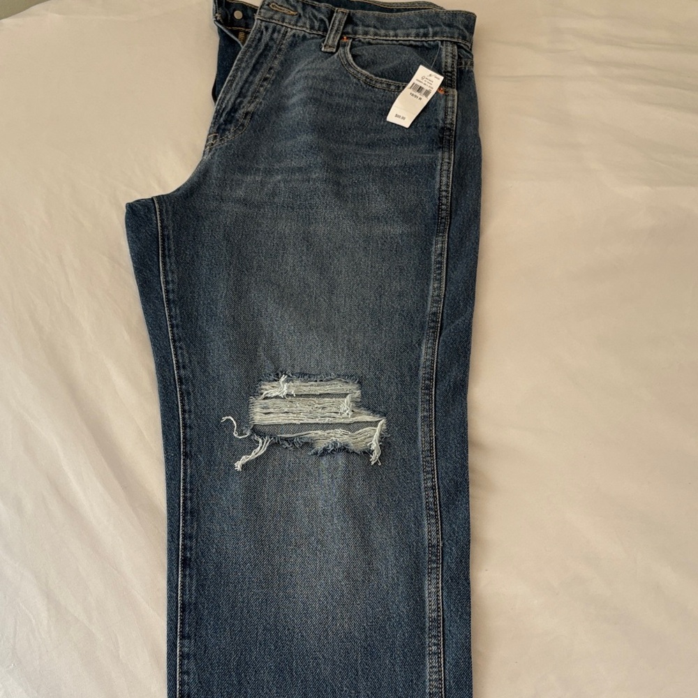 GAP Women's Relaxed Fit Distressed Denim Jeans